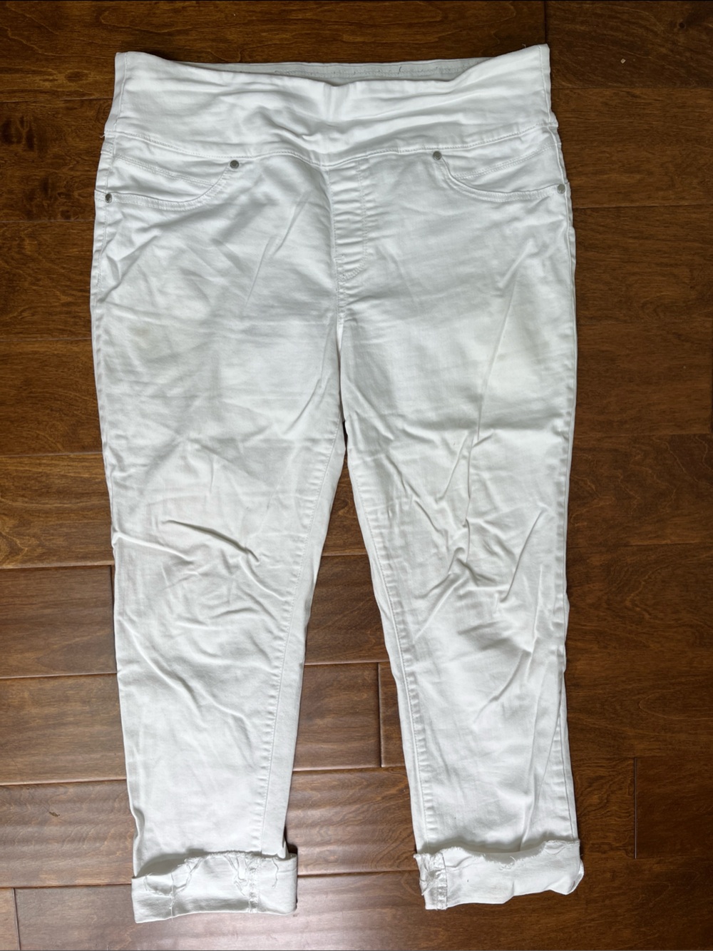 Seven7 tummy toner white denim jeans size 16